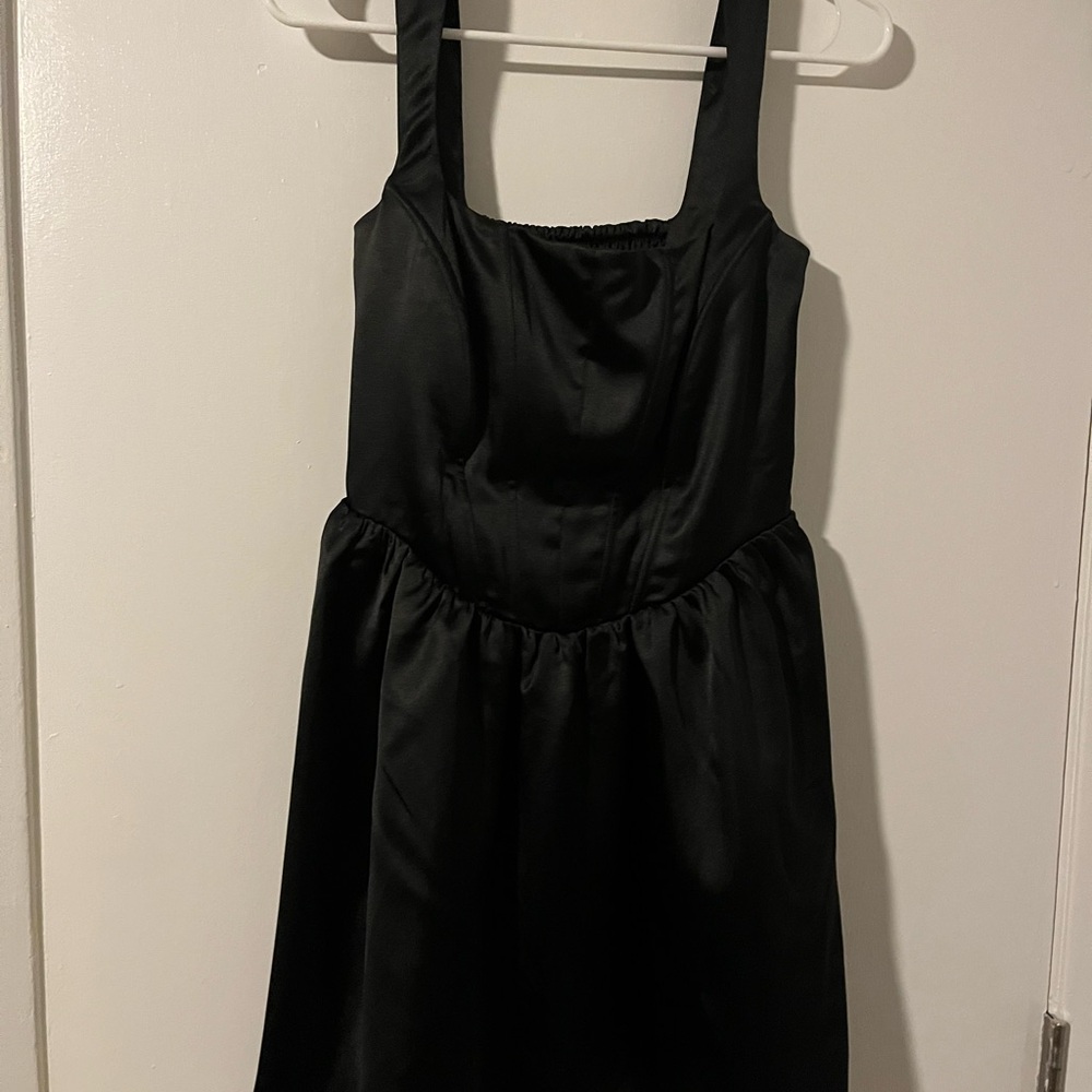 Wild Fable Black Satin Dress